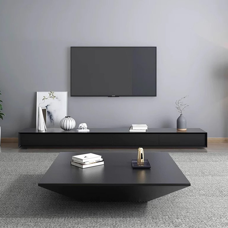Table basse carrée légère, moderne et minimaliste, H 13,78 po x L 39,37 po x l 39,37 po