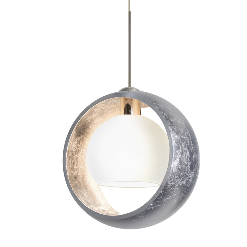 Speidel 1 - Light Single Geometric Pendant, Satin Nickel, Silver Foil, Halogen