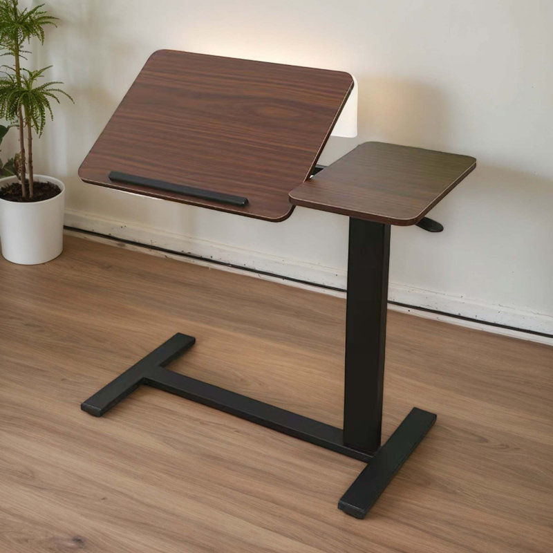 Table de chevet mobile pour ordinateur portable Table de chevet mobile sur roulettes, Noyer