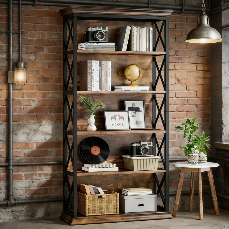 5-tier Wooden Huizenga with open shelves