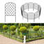 Clôture de jardin en métal 10 pièces