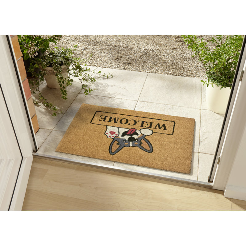 Welcome & Dog Door Mat