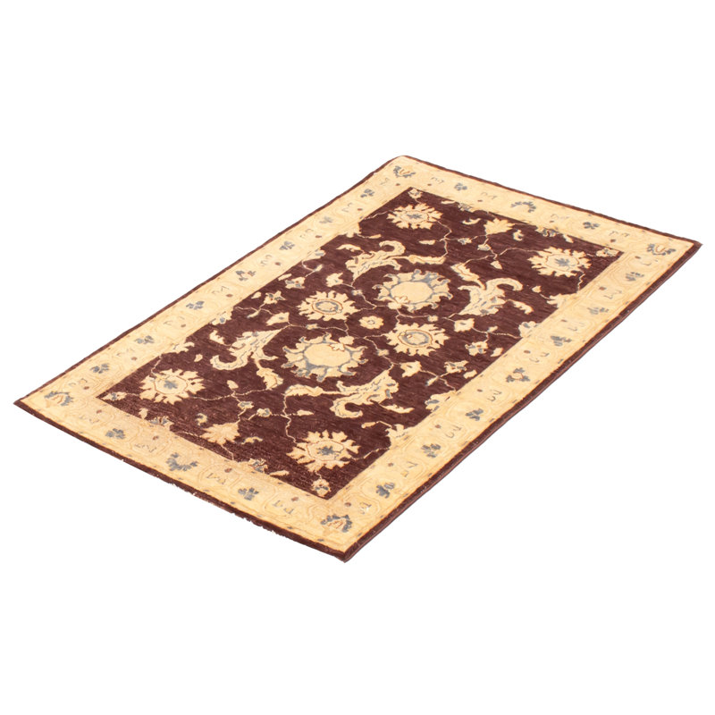 Tapis brun foncé Peshawar Oushak 3 pi 1 po x 5 pi 0 po