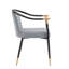 Chaise rembourrée moderne avec accoudoirs en métal