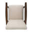 Chaise de style Mid-Century moderne avec revêtement beige et structure d'appoint brun-1442714980