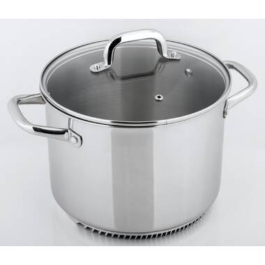 YBM Home Korkmaz 4-qt. Stainless Steel Stock Pot with Lid