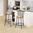 Klyne Swivel Upholstered Suede Adjustable Height Counter Stool with Steel Frame-279382508