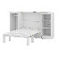Lit escamotable simple avec tablettes de rangement, base de lit cachée pliable avec garde-robe