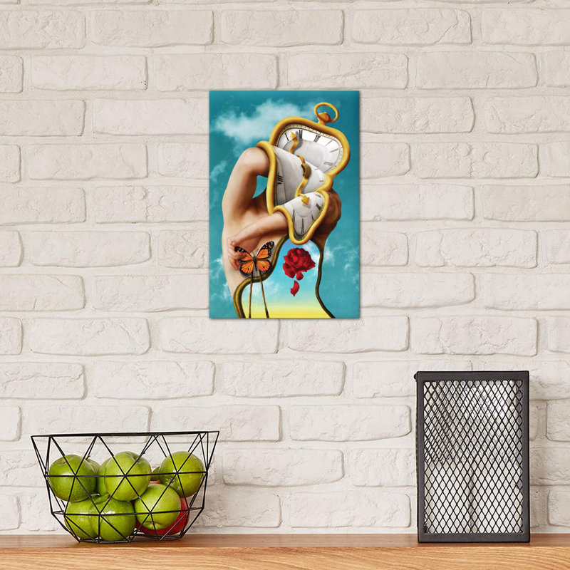 La persistance du temps par Diogo Verissimo - reproduction, H 18 po x l 26 po x P 1,5 po, Toile tendue
