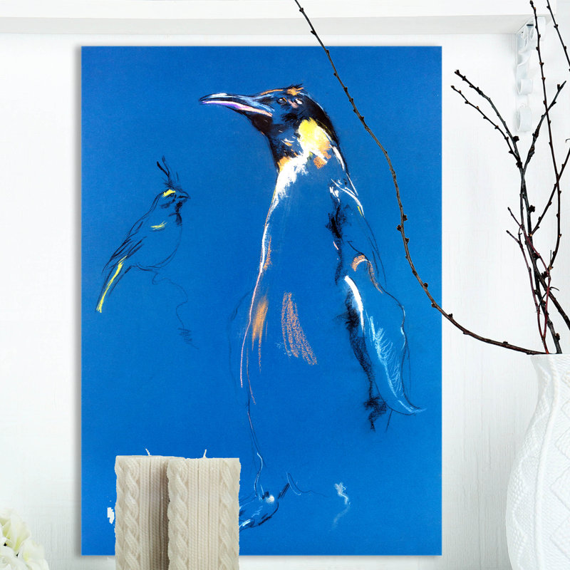 « penguin' », reproduction d’impression sur toile tendue, H 20 po x l 12 po x P 1po