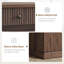 Rangement de bureau cannelé, bureau de direction moderne de 54 po avec station de charge, bureau d'écriture en bois avec classeur et tiroirs pour bureau, salon-1960220364