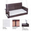 Banc de balançoire suspendu en osier, banc d'extérieur avec coussin-161693036