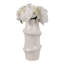 Vase à fleurs moderne en céramique pour décoration intérieure, vase de table crème au design sculptural unique, parfait pour exposer des arrangements floraux-1902612189