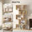 5-tier Geometric Bookcase, S-shaped Modern Bookshelf Set Of 2, 62.6" Tall Room Divider Book Shelf, Decorative Display Shelf-1967187257