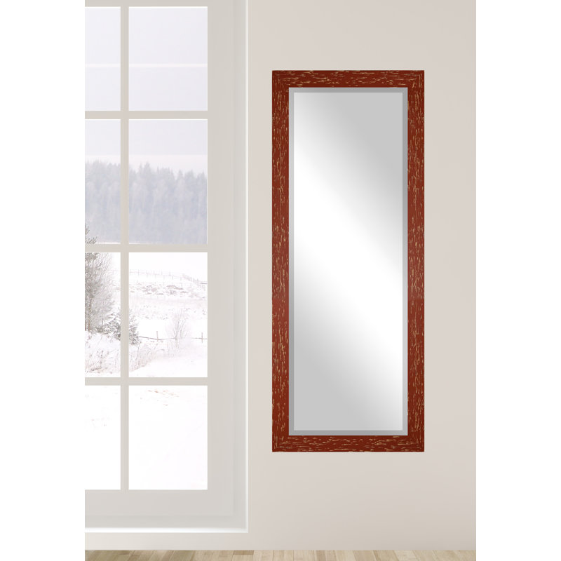 Miroir pleine grandeur Renegar, H 59 po x l 20 po, Rouge brique