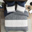 3 pièces très grand / très grand édredon. Coton avec capitonnage en chenille. Bleu marine. . 2 taies décoratives. Lavable à la machine. Thème de la literie magnifique. Rembourrage. Taies décoratives incluses. Lit-120469404-120469405