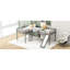 Lit mezzanine simple en L avec glissade, gris - Optimisez la disposition de la chambre à coucher