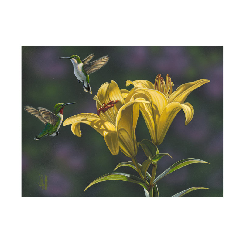 Jeff Hoff Yellow Lilies Canvas Art, 18" H x 24" W
