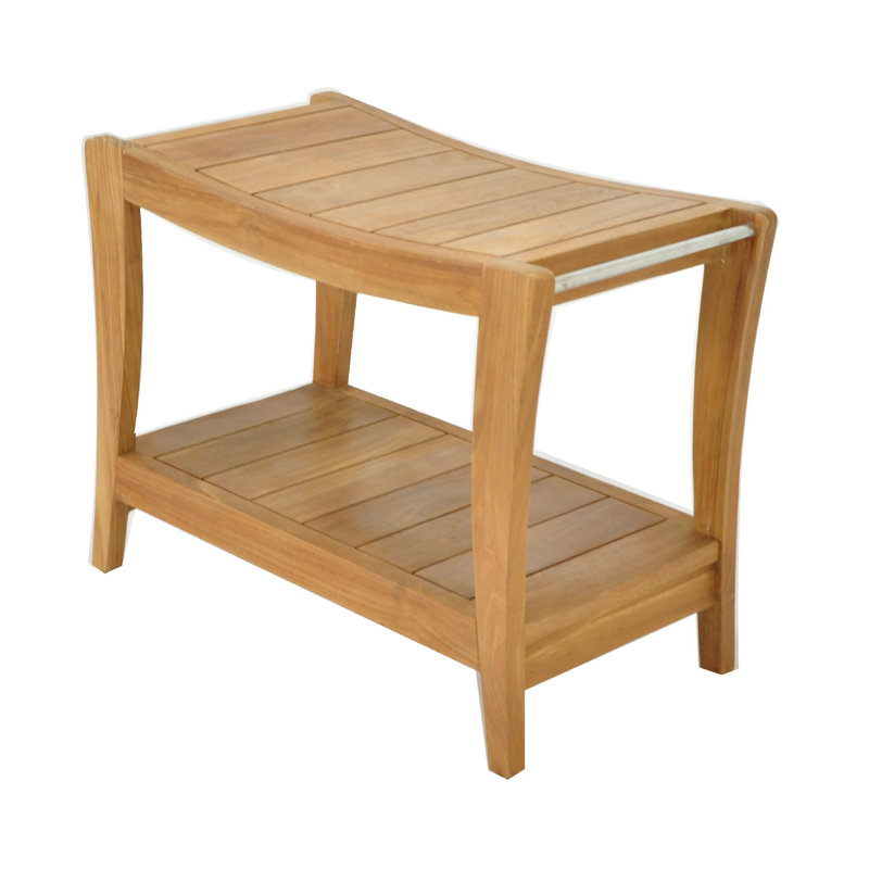 Whitten 24'' W Teak Shower Bench