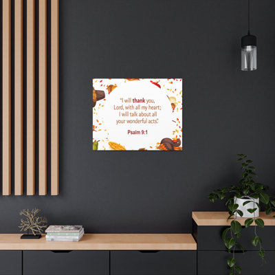 " With All My Heart Psalm 9:1 Bible Verse Christian "