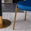 Ensemble de salle à manger contemporain 5 pièces, table ronde blanche avec 4 chaises colorées-1046429688