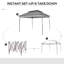 Abri escamotable d'extérieur 11 pi x 11 pi Outsunny-111086356