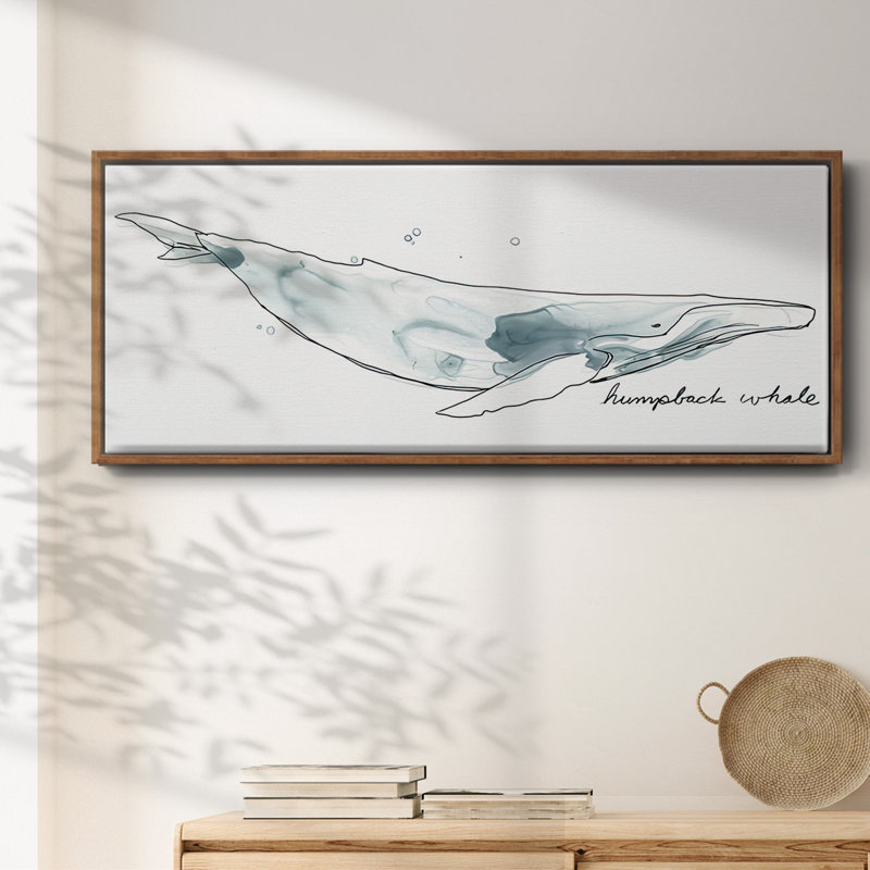 Baleine II - toile encadrée, H 20 po x l 50 po