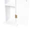 Petite armoire de coin pour salle de bain - armoire à papier hygiénique blanche avec portes et tablettes