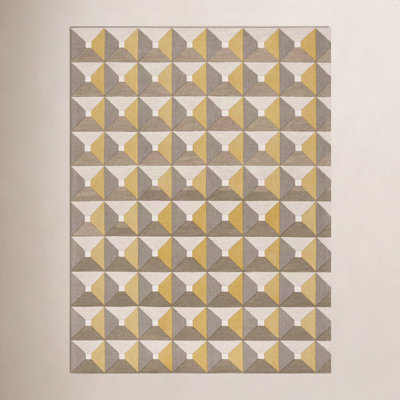 Gilderoy Gold Gray Hand-Tufted Wool Rug