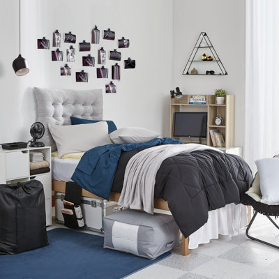Entièrement chargé - Literie pour dortoir simple TG + ensemble de fournitures essentielles pour étudiants