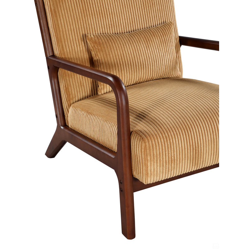 Chaise longue en bois, Jaune, Brun