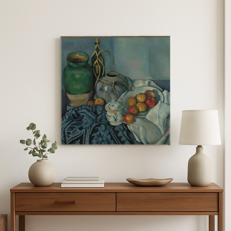 Nature morte aux pommes (1895-1898) — Tableau mural carré en métal, H 16 po x l 16 po