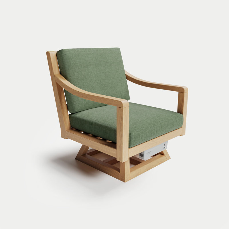 Solerno Heated Swivel Chair — Dove, Aloe