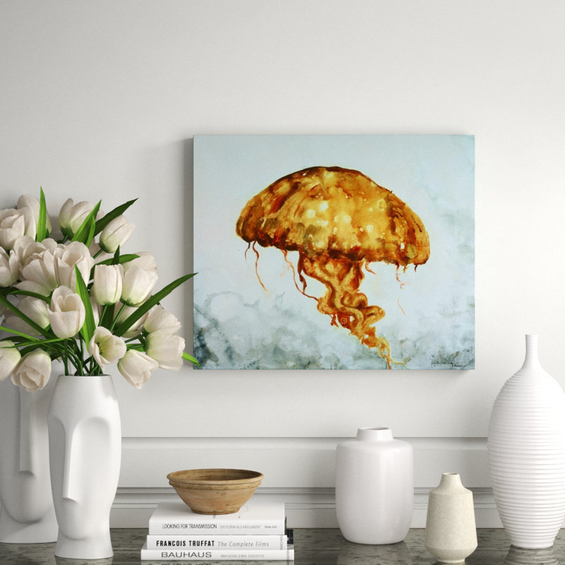 Jellyfish Print by Chelsea Art Studio, 24" H x 29" W x 1.5" D, Outdoor