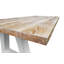 Medaryville Oak Solid Wood Top Metal Base Dining Table