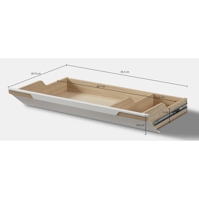 Adjustable Corner Standing Desk with Drawer, Monitor Stand, USB Hub, Wireless Charger for Home Office, White, Oak