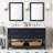 60" Robertson Double Bathroom Vanity Set with Rectangular Undermount Sinks-49568506-75247368-75247371