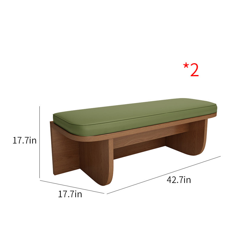 Banc rembourré en similicuir restaurant Coffee Shop Bakery, Vert