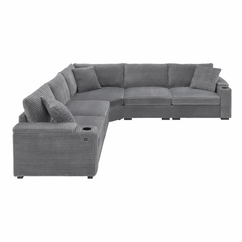 Sectionals With Storage 104 Inch Corduroy Modern Corner Sofa For Home