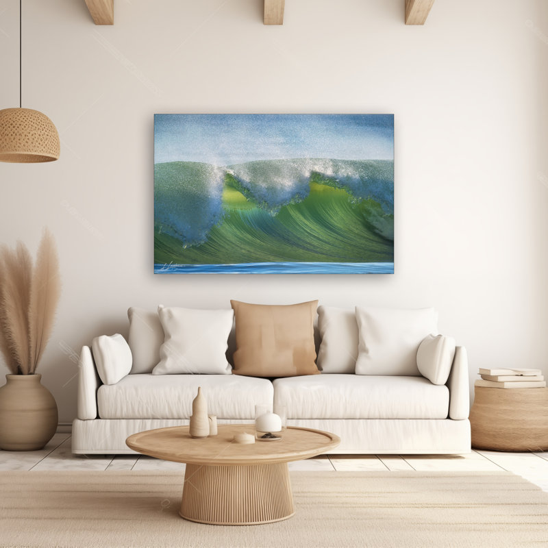 "Verre liquide" par Lawrence Leyderman - Art mural acrylique 24 "x 36", H 24 po x l 36 po