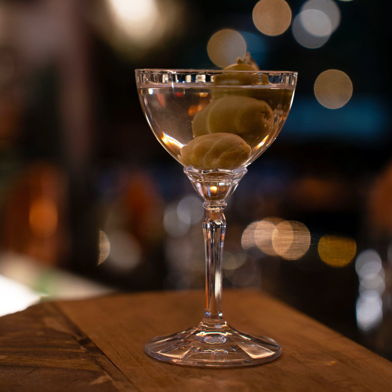 Florian Clear Glass Martini Cocktail Set of 4