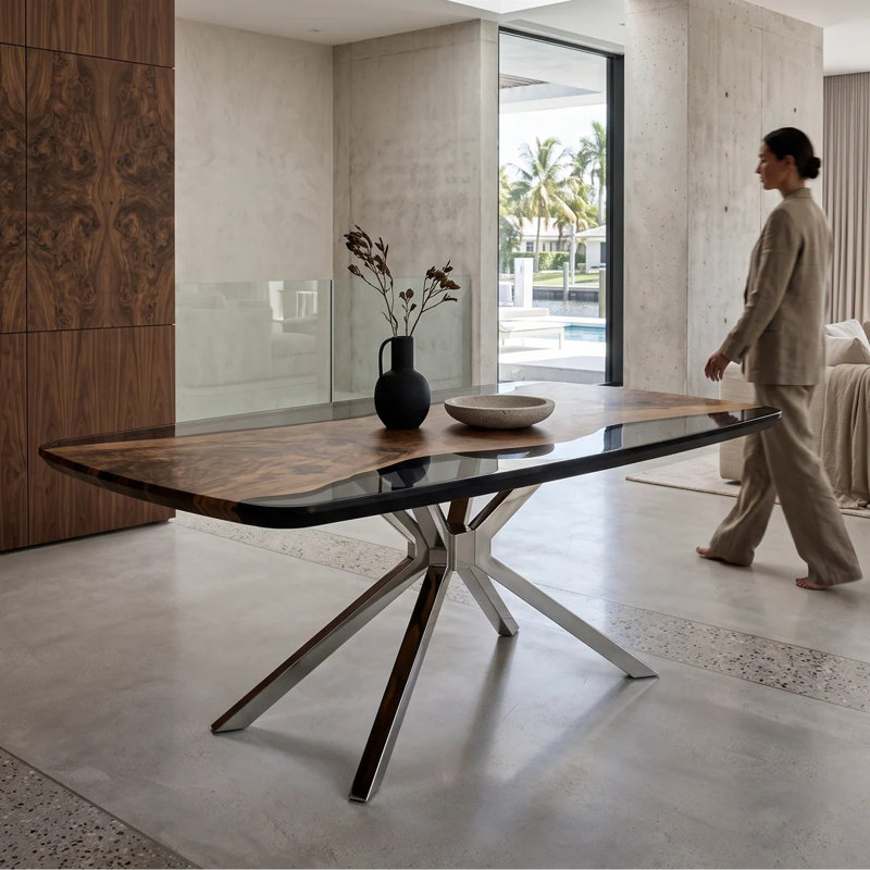 Table de salle à manger Alcantara, L 48 po x L 120 po