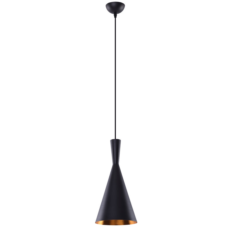 1 - Light Cone Pendant, Black/Gold