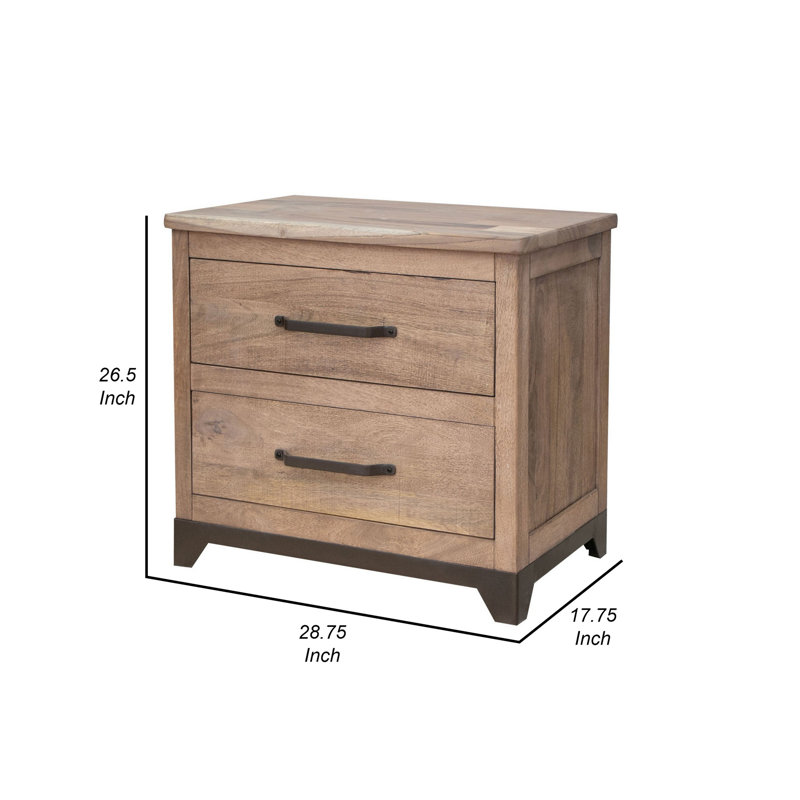 Umey 27'' W Solid Wood Nightstand