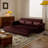 93.7 Inch 3 in 1 Convertible Sleeper Sofa Bed Chesterfield Sofa King Pull Out Sofa Bed-1760032916