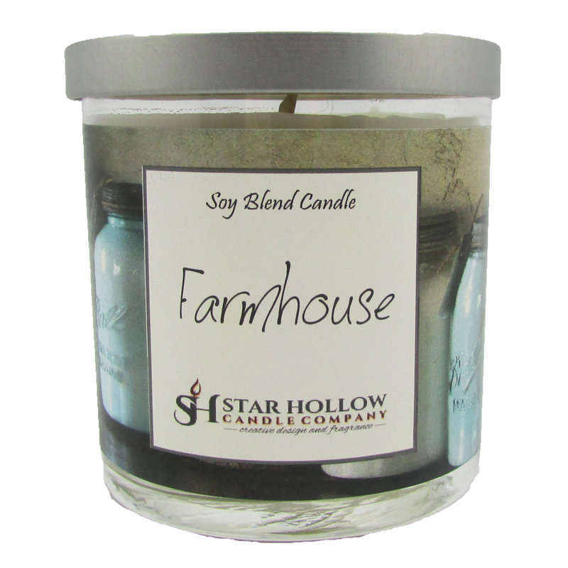 Farmhouse Scented Jar Candle, 3.25" H x 2.75" W x 2.75" D