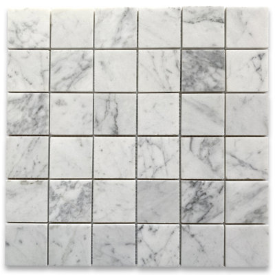 12" x 12" Marble Grid Mosaic Wall & Floor Tile