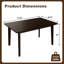 Table de salle à manger rustique de style campagnard, cuisine minimaliste moderne en bois massif ou table de salle à manger-1606842496