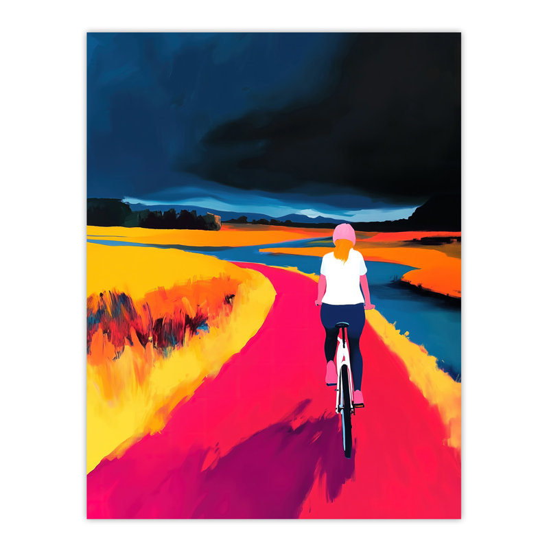 Bicycle Dream Bike Ride Landscape Wall Art Print