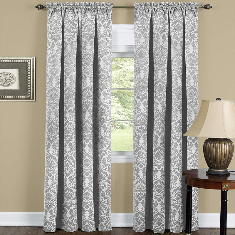 Mcnatt Room Darkening Curtain Pair, 52" W x 84" L, Silver